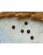 Стеклянные бусины миллефиори круглые коричневые. 8 мм