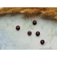 Стеклянные бусины миллефиори круглые коричневые. 8 мм